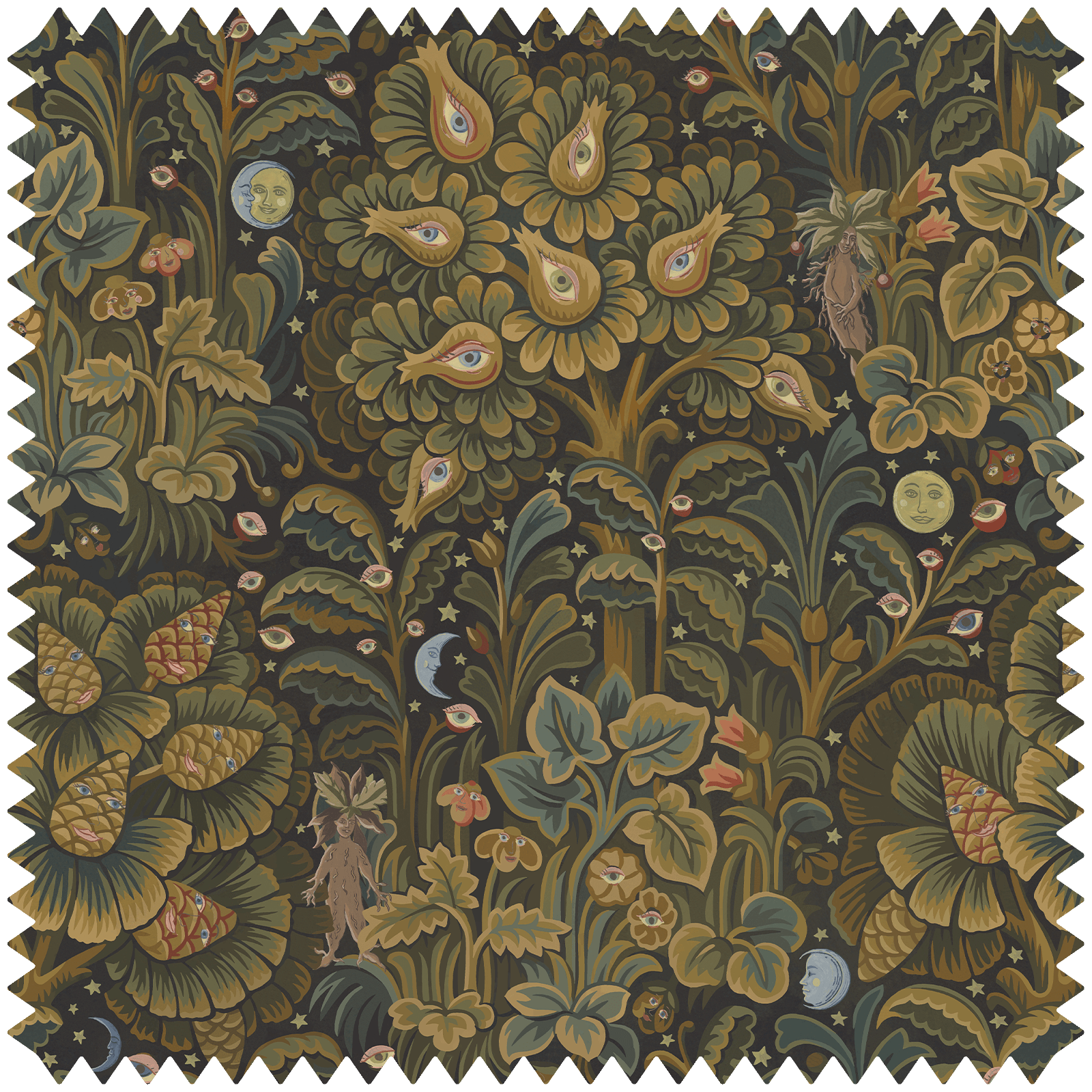 MOON GARDEN Velvet - Midnight Sample