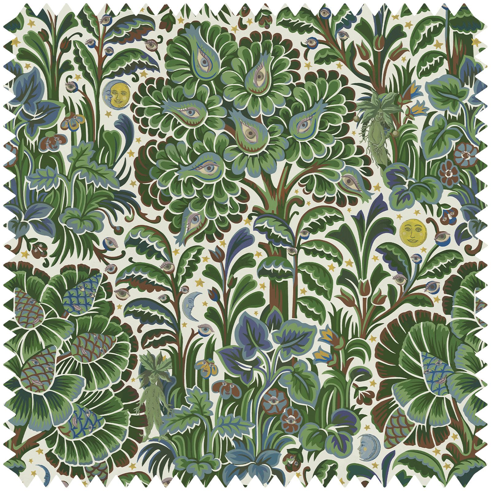 MOON GARDEN Cotton Linen - Verde Sample