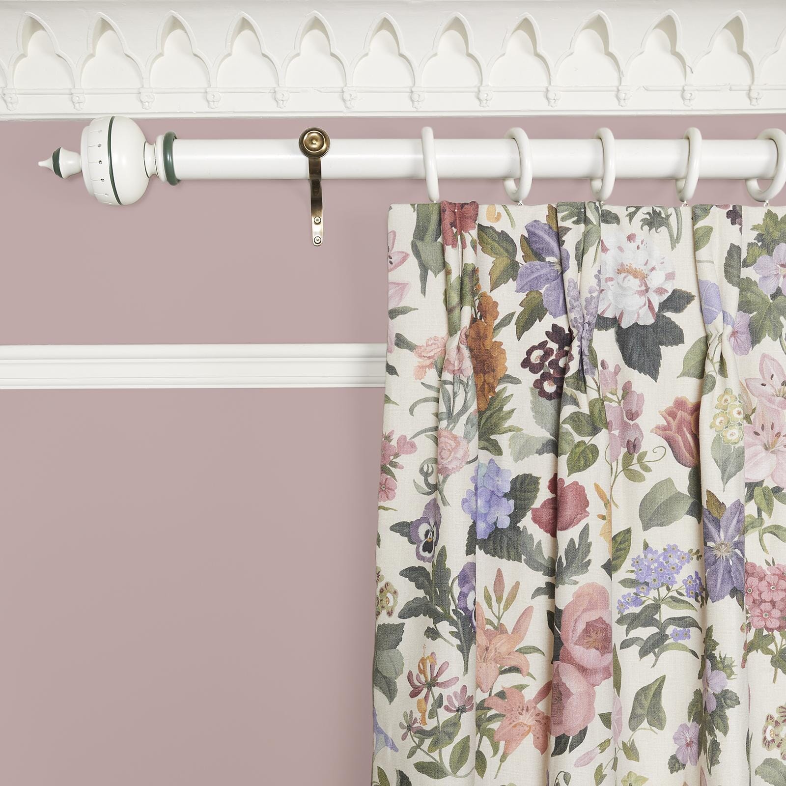 FLORALIA Cotton Linen Curtain - Ecru