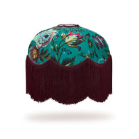 FLORIKA Velvet Tilia Lampshade - Petrol