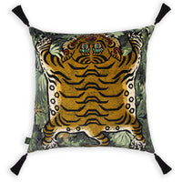 FORIS SABER Large Tassel Velvet Cushion - Noir