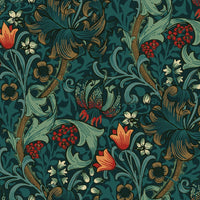 GOLDEN LILY Wallpaper - Midnight Sample