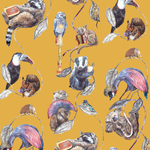HACKNEY EMPIRE Wallpaper - Ochre Sample