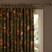 ARTEMIS Velvet Curtain - Moss Green