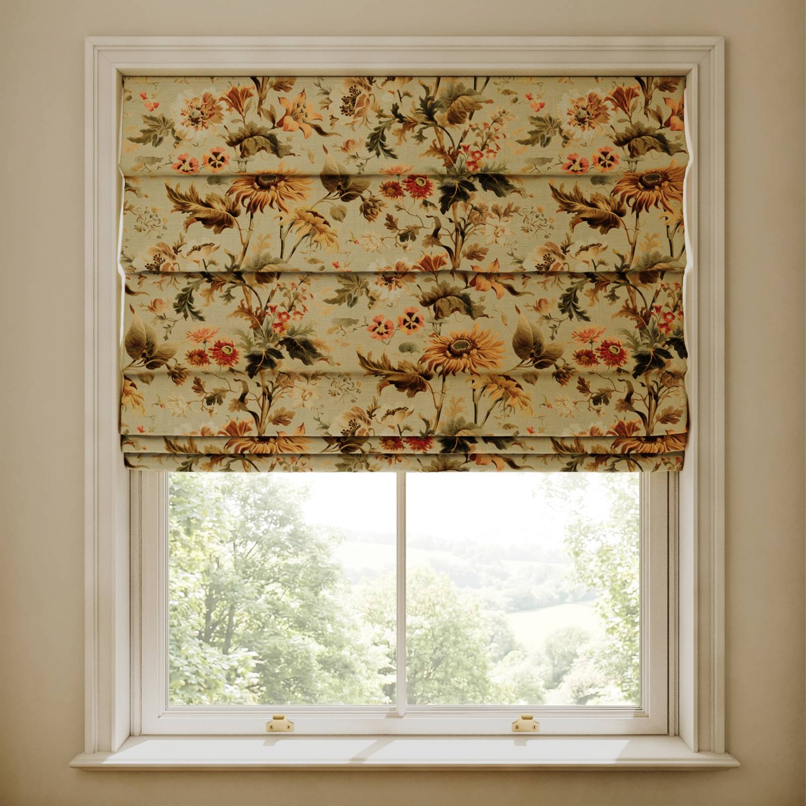 AVALON Cotton Linen Blind - Apple
