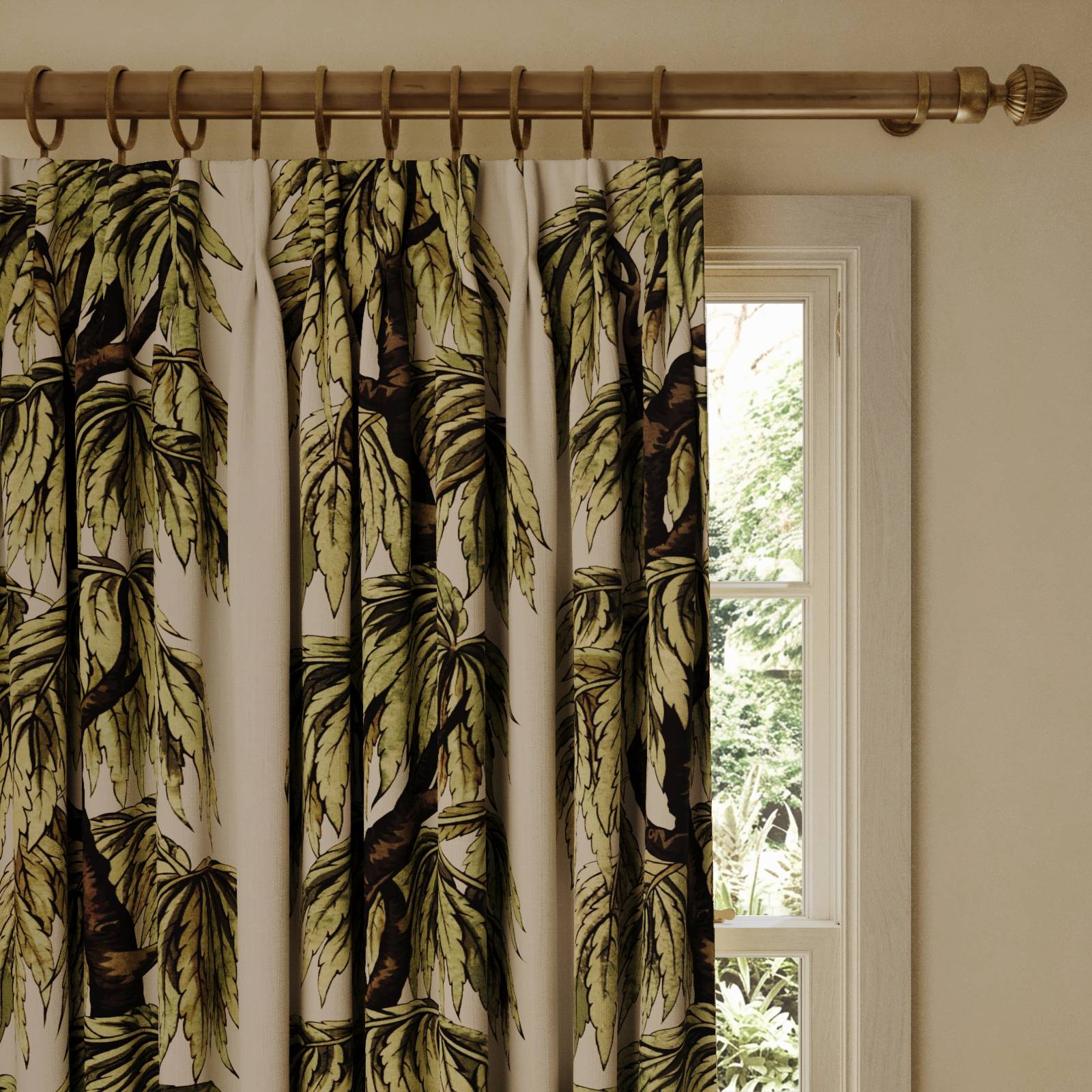 BABYLON Cotton Linen Curtain - Papyrus / Willow