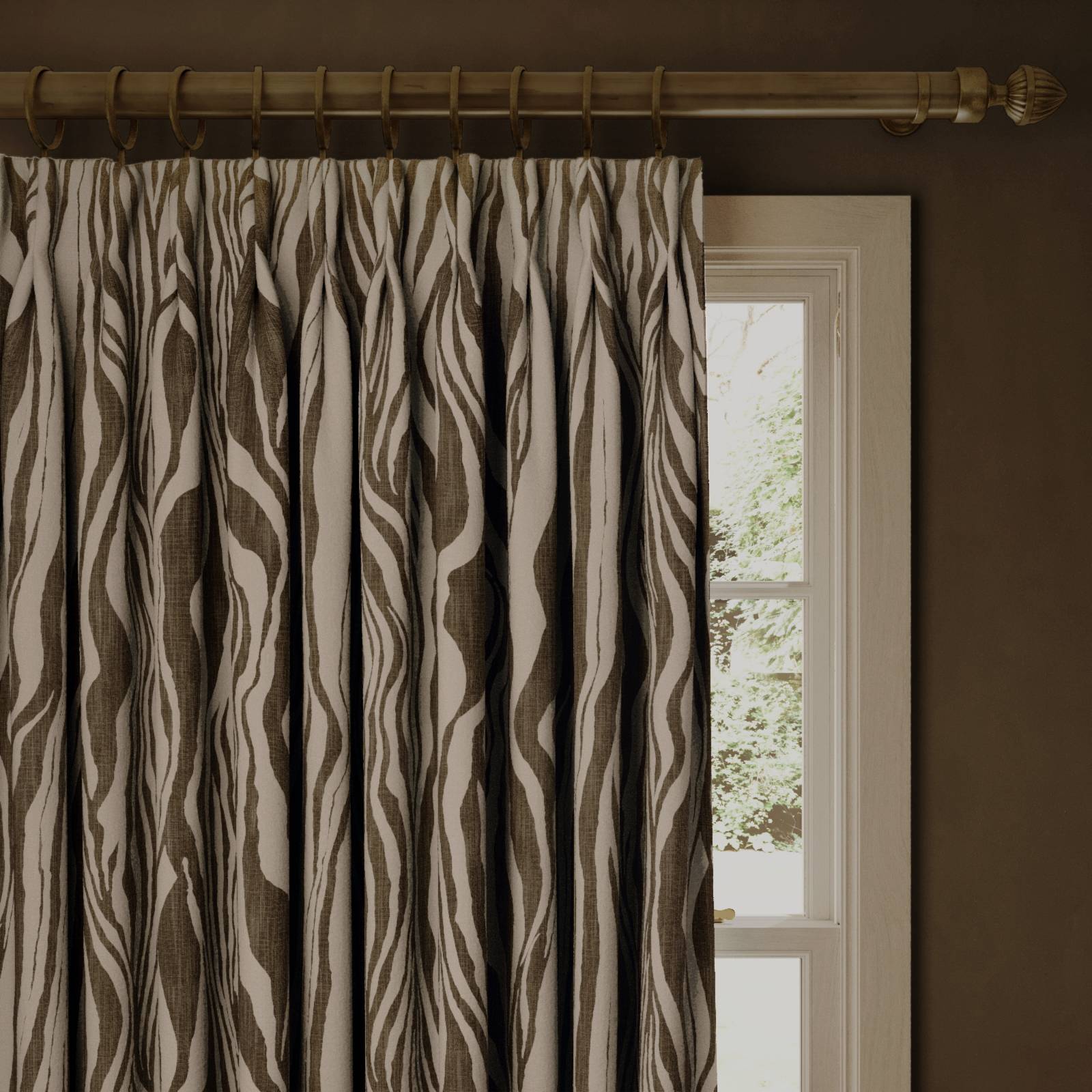DAZZLE Cotton Linen Curtain - Cedar