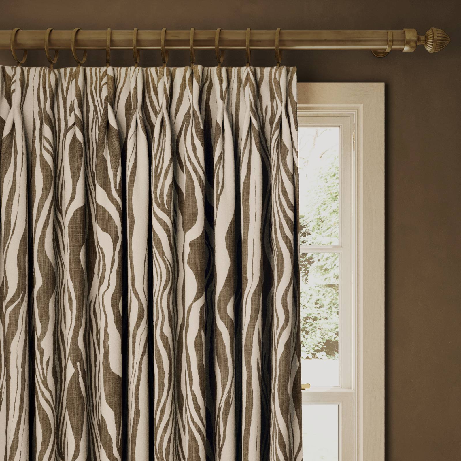 DAZZLE Cotton Linen Curtain - Cedar