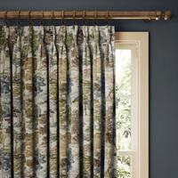DENDROPHILIA Cotton Linen Curtain - Delphinium