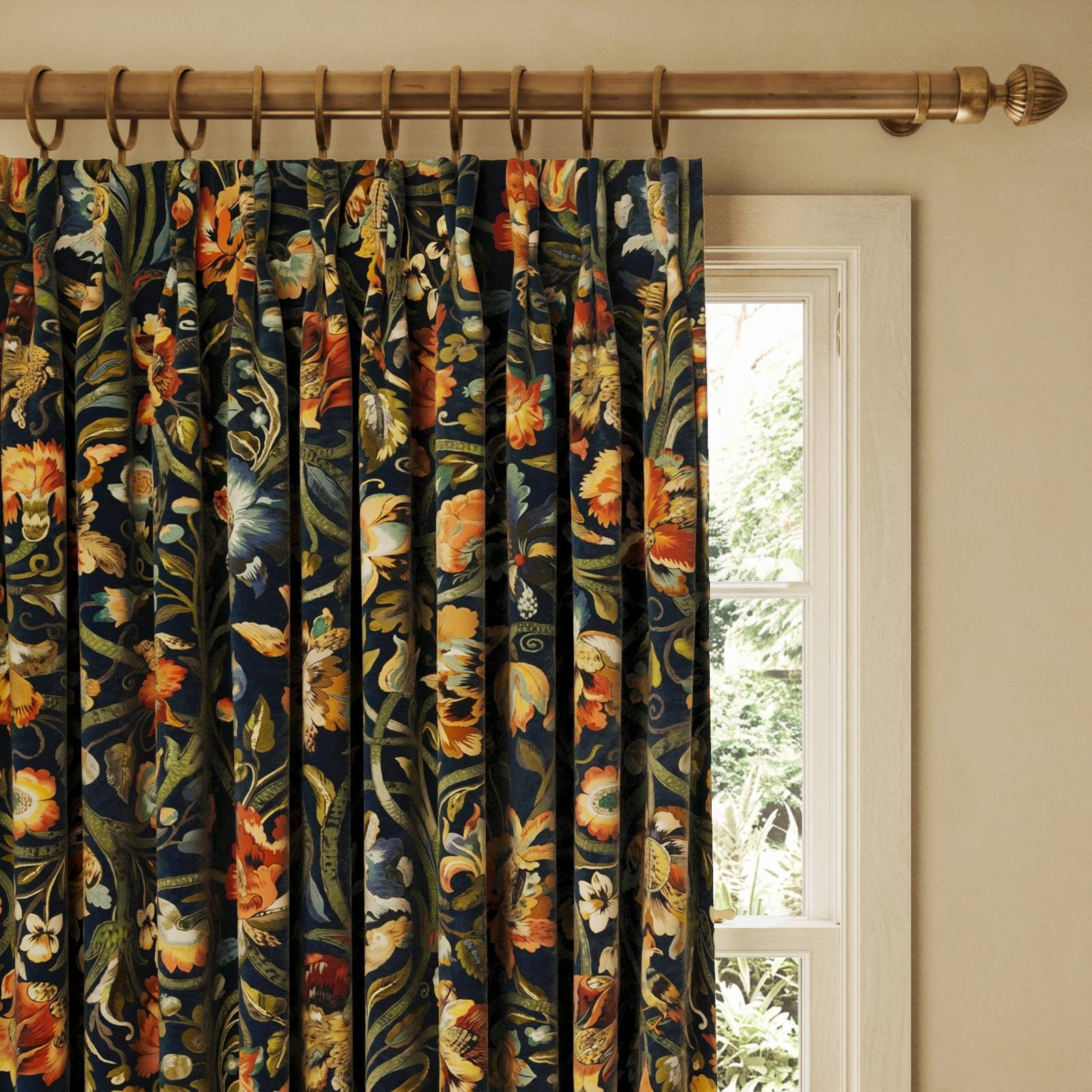 GAIA Velvet Curtain - Midnight