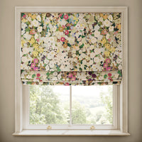 HOLLYHOCKS Cotton Linen Blind - Summer
