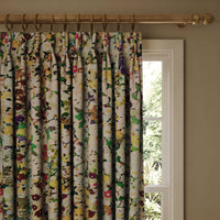 HOLLYHOCKS Cotton Linen Curtain - Summer