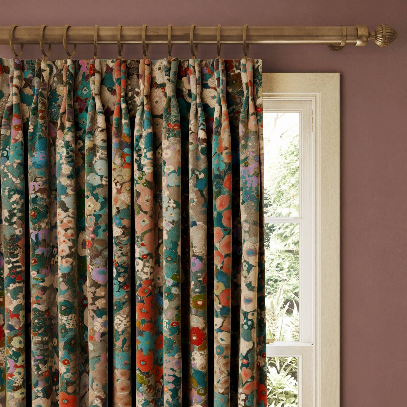 MIDNIGHT GARDEN Velvet Curtain - Multi | House of Hackney – House