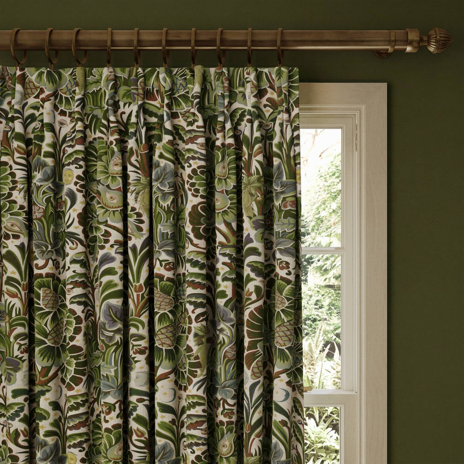 MOON GARDEN Cotton Linen Curtain - Verde