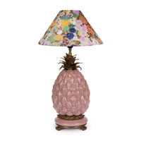 HOLLYHOCKS Malpas Spring Lampshade with ANANAS Quartz Pink Lampstand