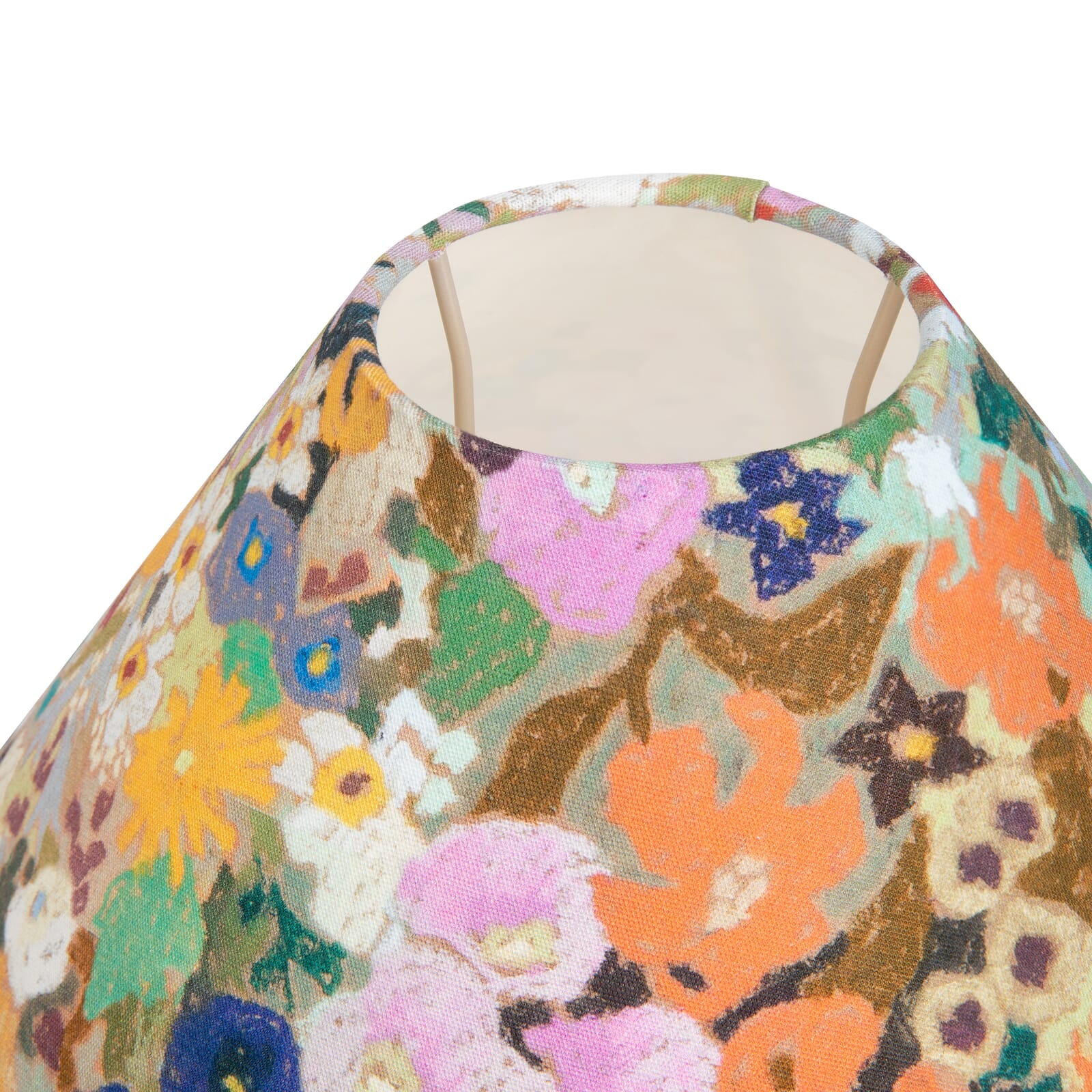 HOLLYHOCKS Cotton Linen Malpas Lampshade - Spring