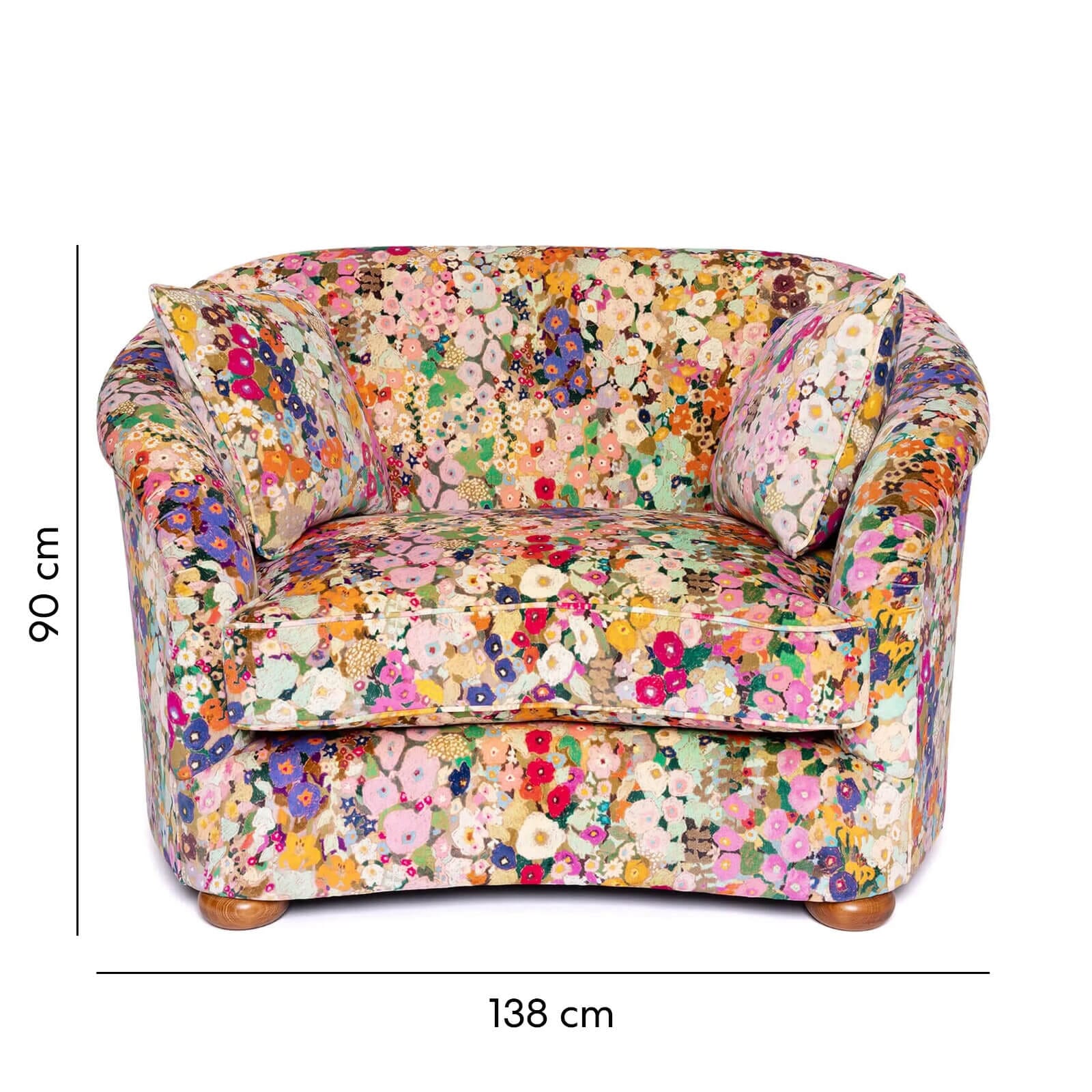 HOLLYHOCKS Velvet Vesper Loveseat - Spring