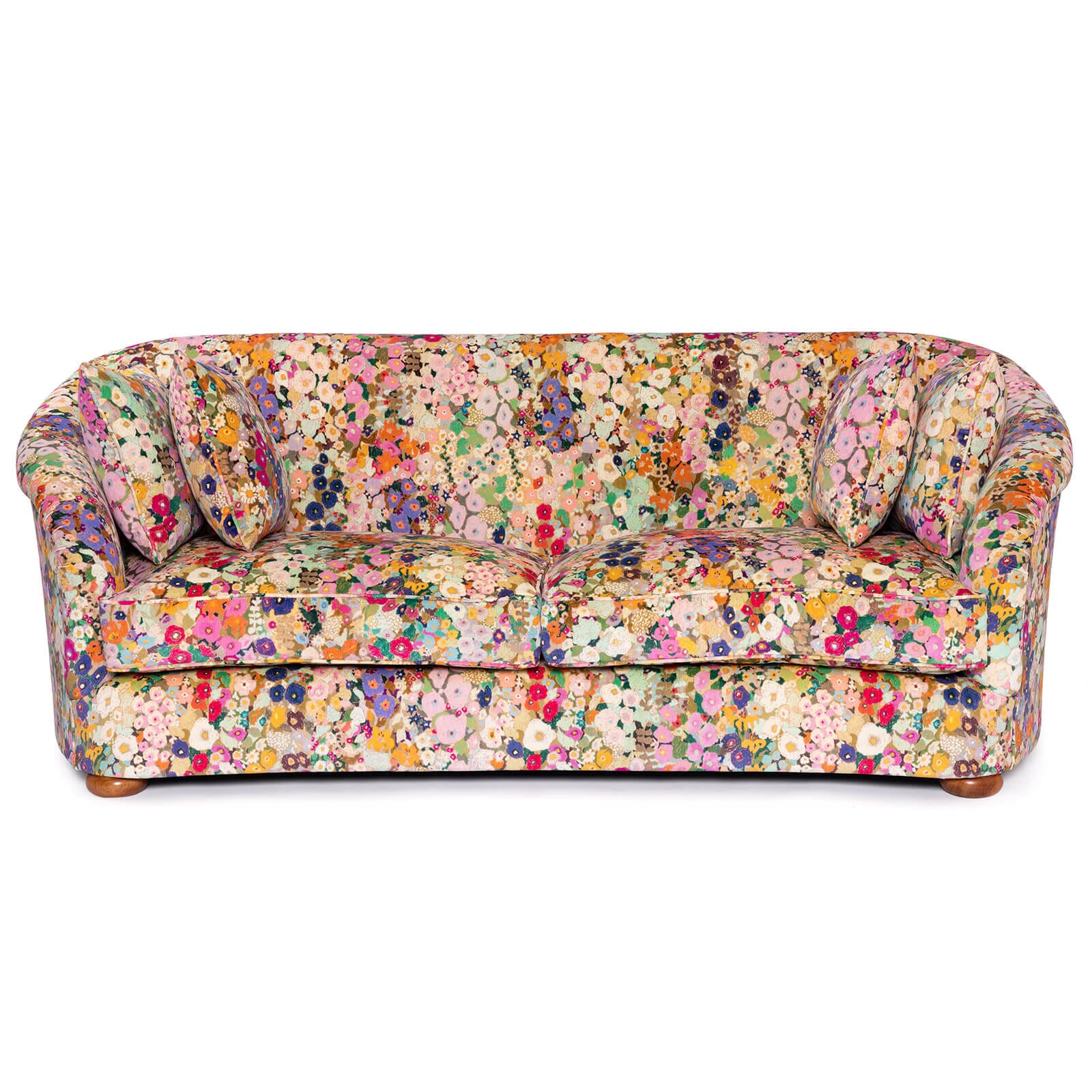 HOLLYHOCKS Velvet Vesper 3-Seater Sofa - Spring