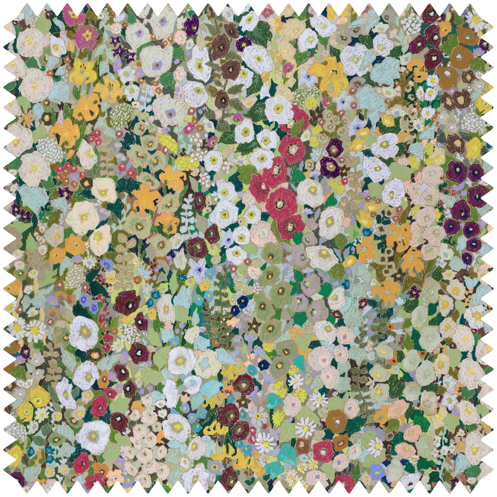 HOLLYHOCKS Cotton Linen - Summer Sample