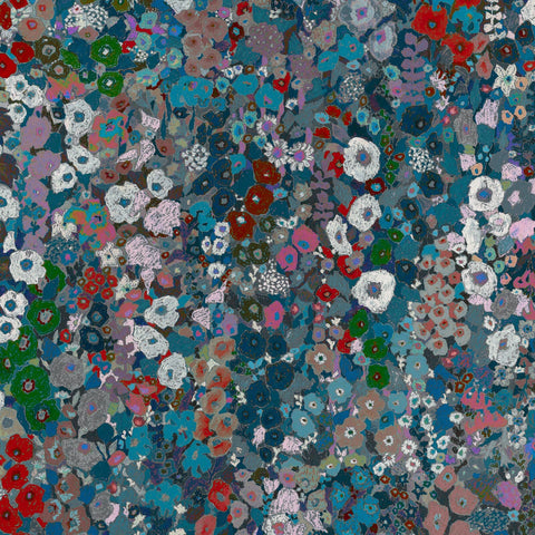 HOLLYHOCKS Wallpaper - Winter Sample