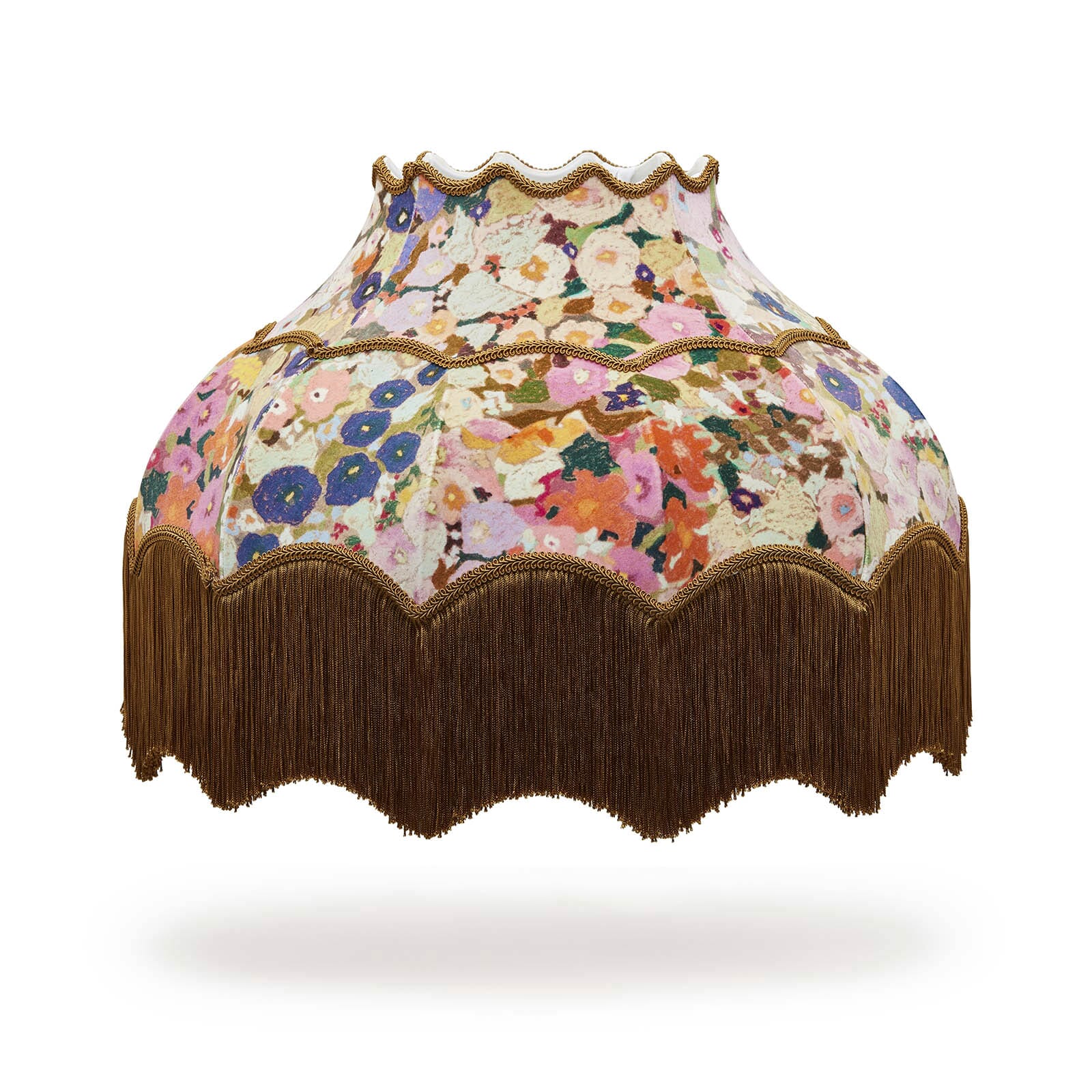 HOLLYHOCKS Velvet Isabella Lampshade - Spring