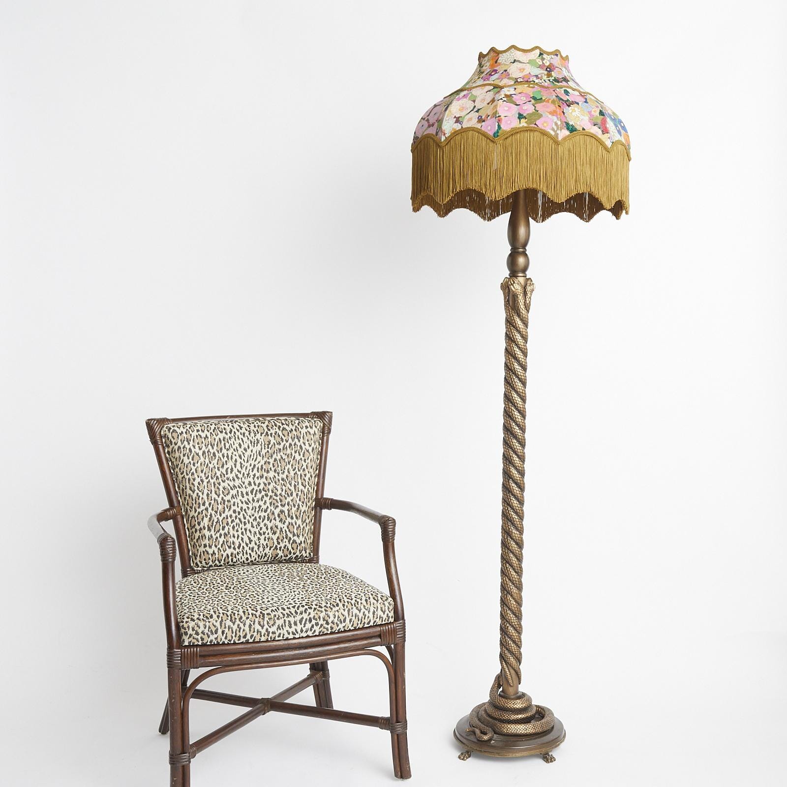 HOLLYHOCKS Velvet Isabella Lampshade - Spring | House of Hackney