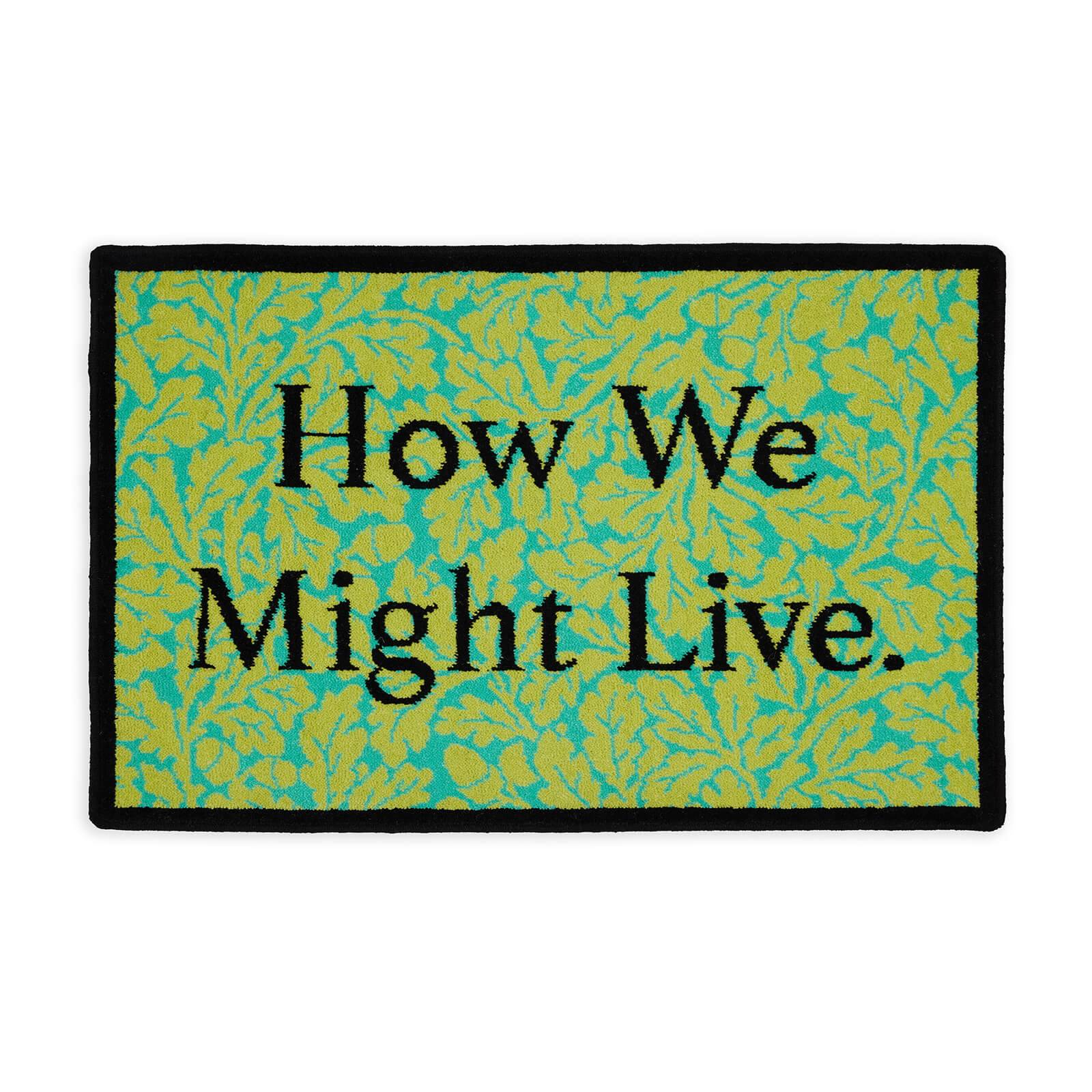 HOW WE MIGHT LIVE Jeremy Deller Doormat - Chartreuse