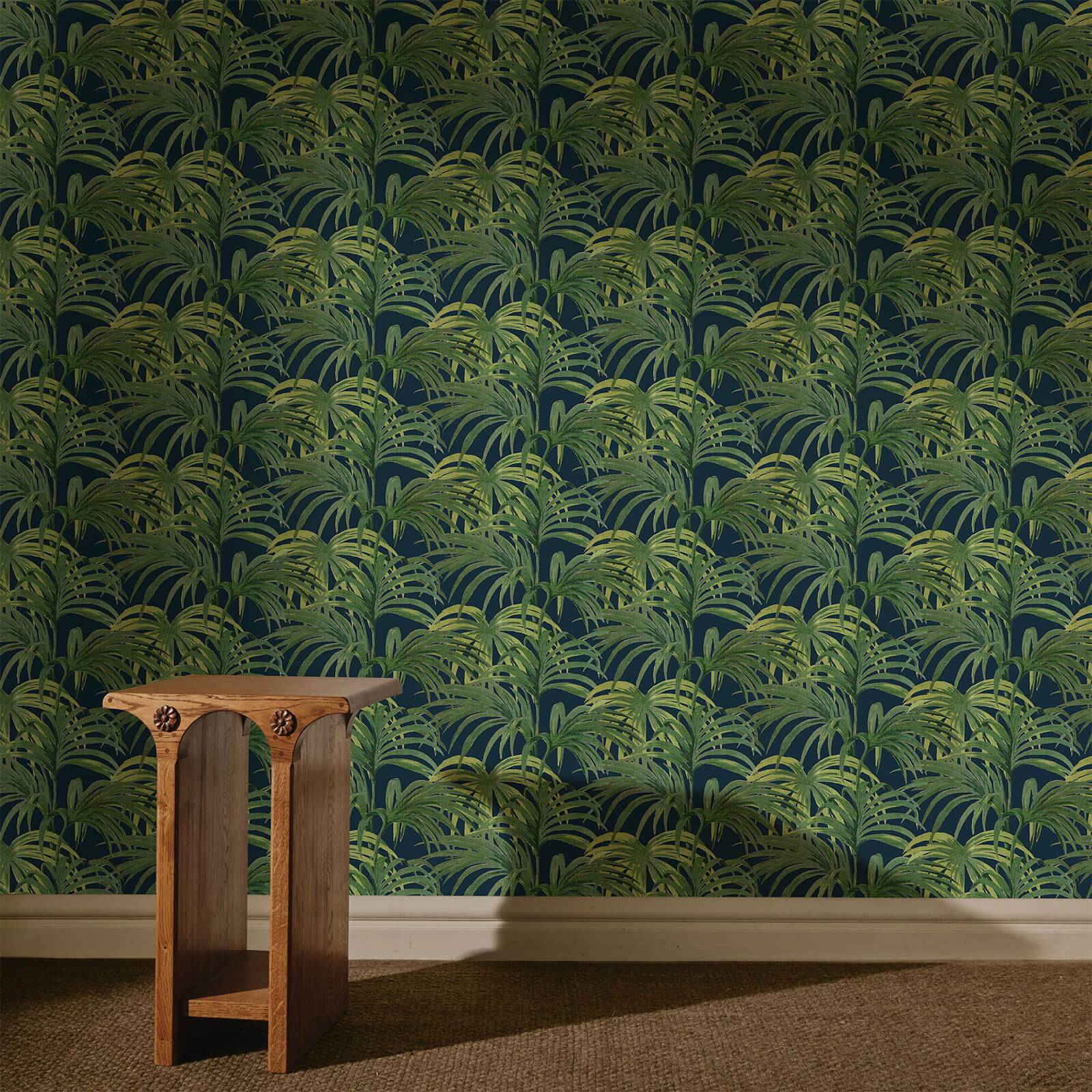 PALMERAL Wallpaper - Midnight & Green
