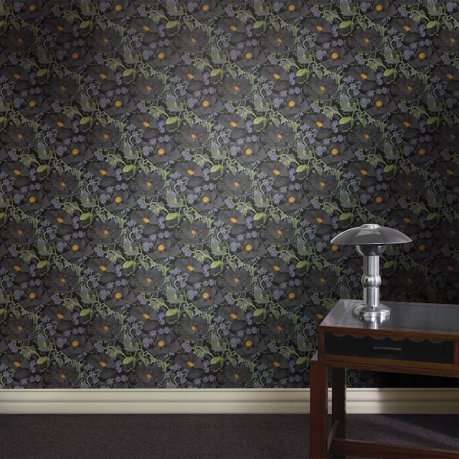 PAPAVERA Wallpaper - Noir