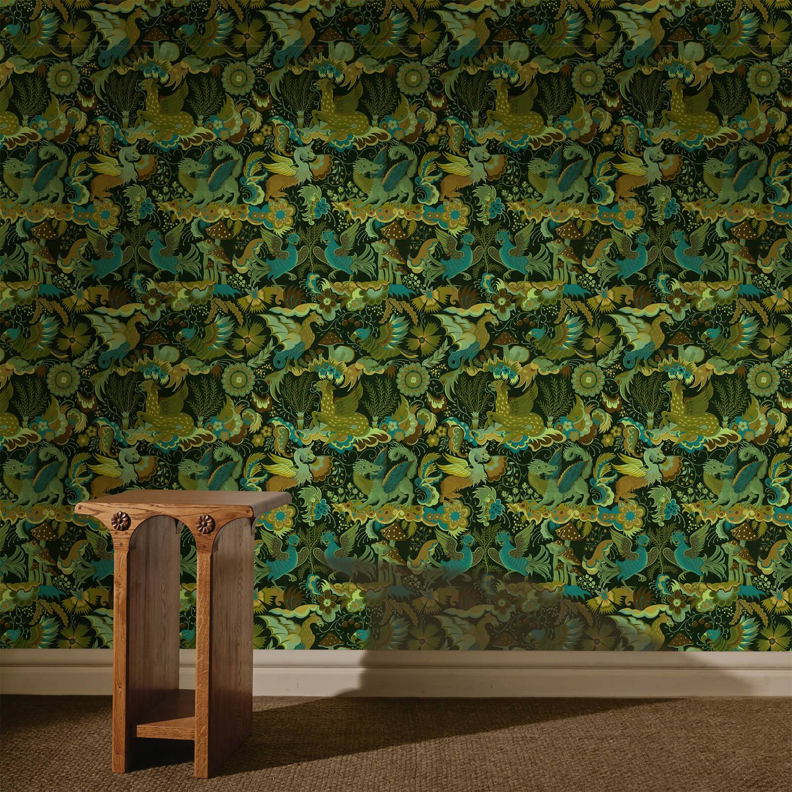 PHANTASIA Wallpaper - Emerald Green