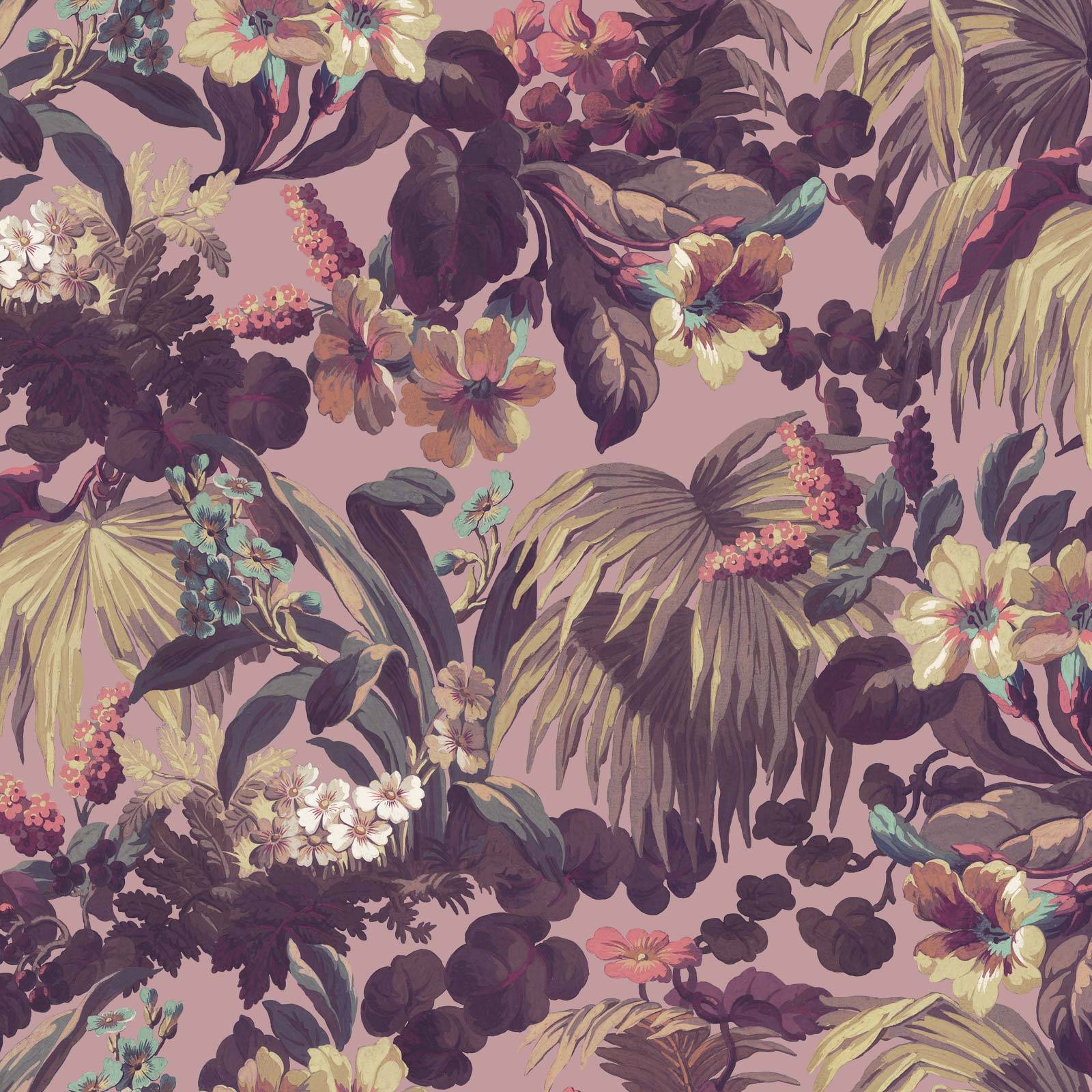 a floral pattern with leaves and flowers
