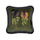 LOVE LETTER Velvet Medium Fringed Cushion - Verde