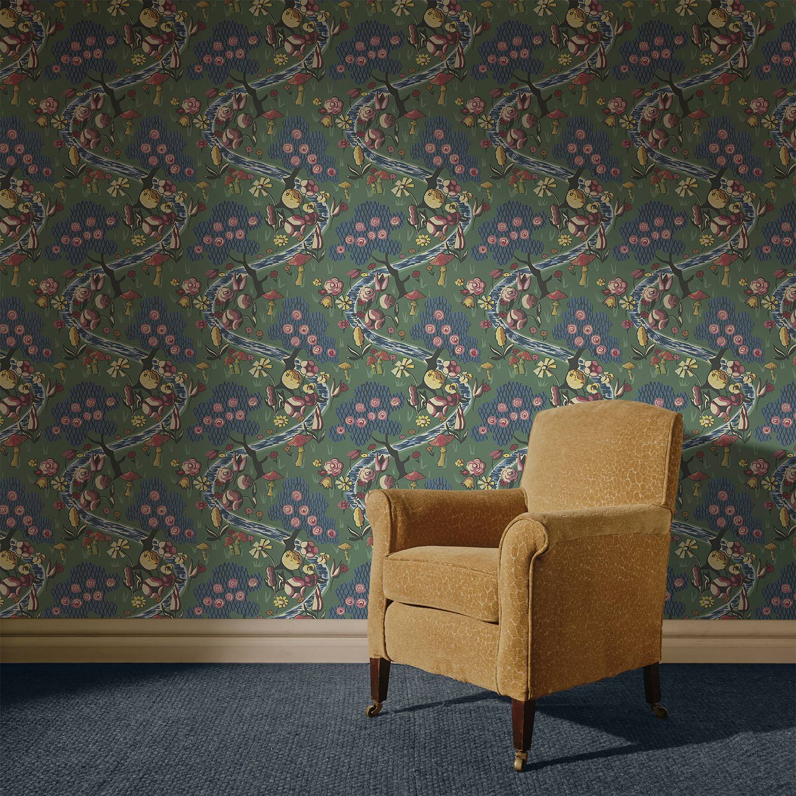 LONDON FIELDS Wallpaper - Nephrite
