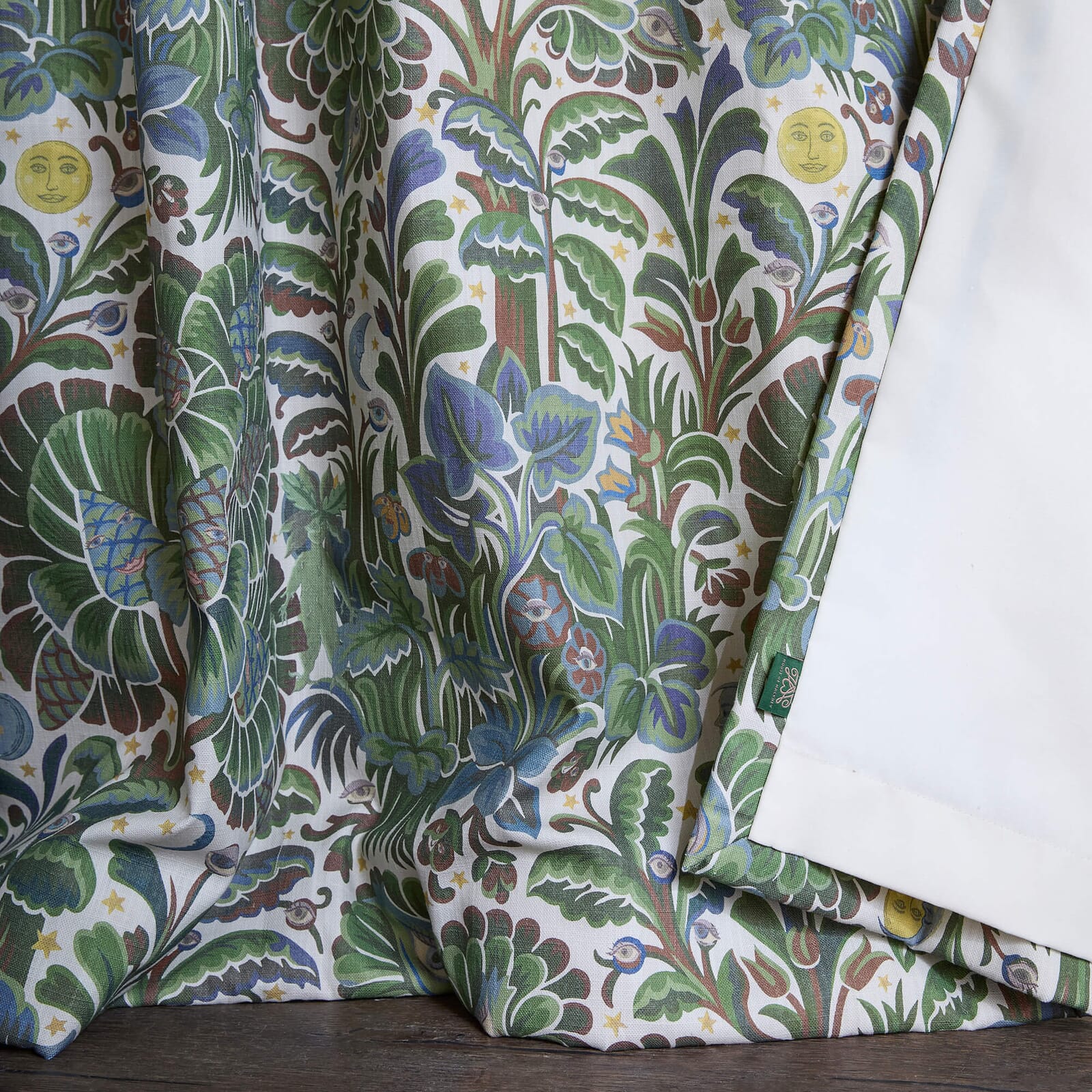 MOON GARDEN Cotton Linen Curtain - Verde