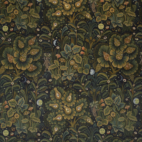 MOON GARDEN Wallpaper Sample - Midnight