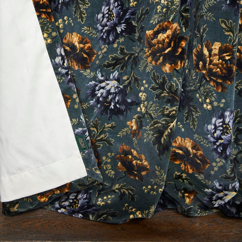 OPIA Velvet Curtain - Petrol secondary image