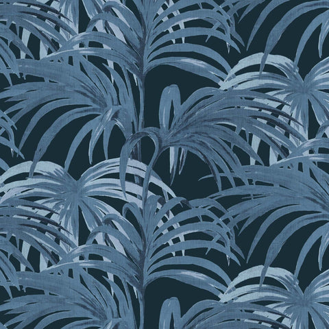 PALMERAL Wallpaper - Midnight & Azure Sample