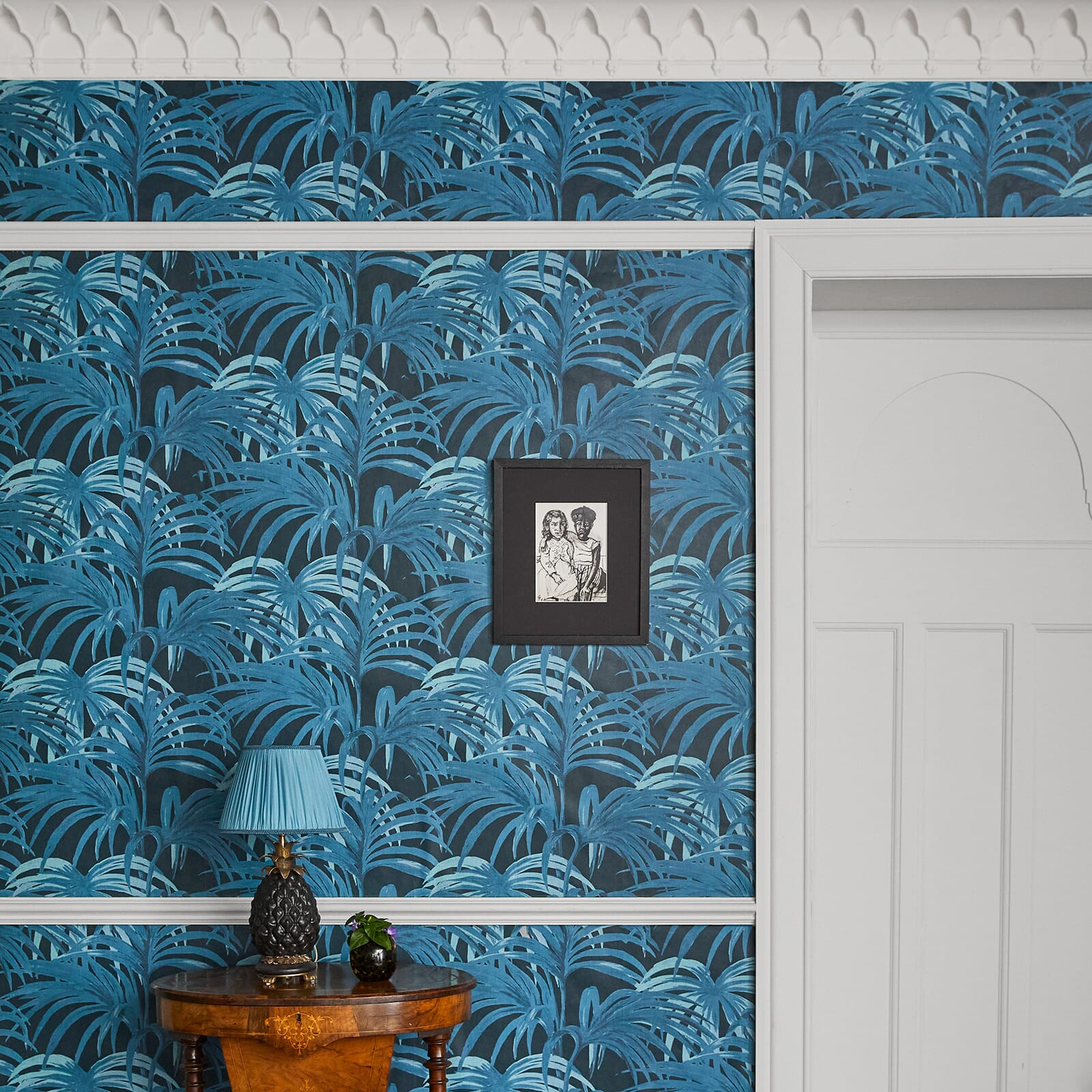 PALMERAL Wallpaper - Midnight and Azure