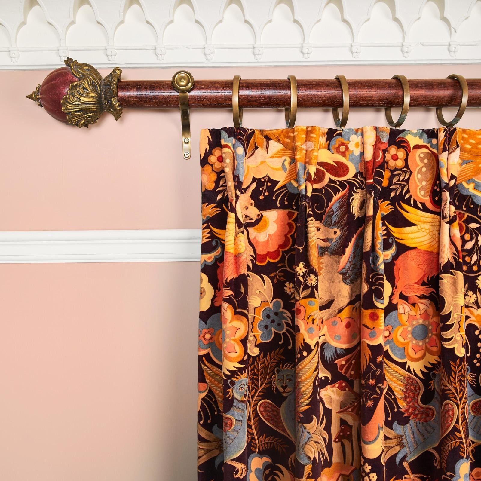 PHANTASIA Velvet Curtain - Selenite Orange