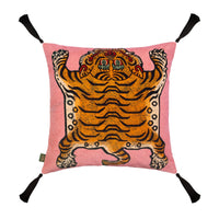 SABER Medium Tassel Velvet Cushion - Tourmaline