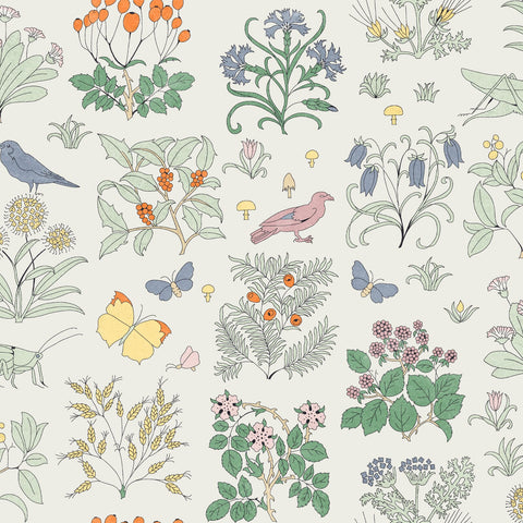 VOYSEY'S GARDEN MAGNA Wallpaper Sample - Off White
