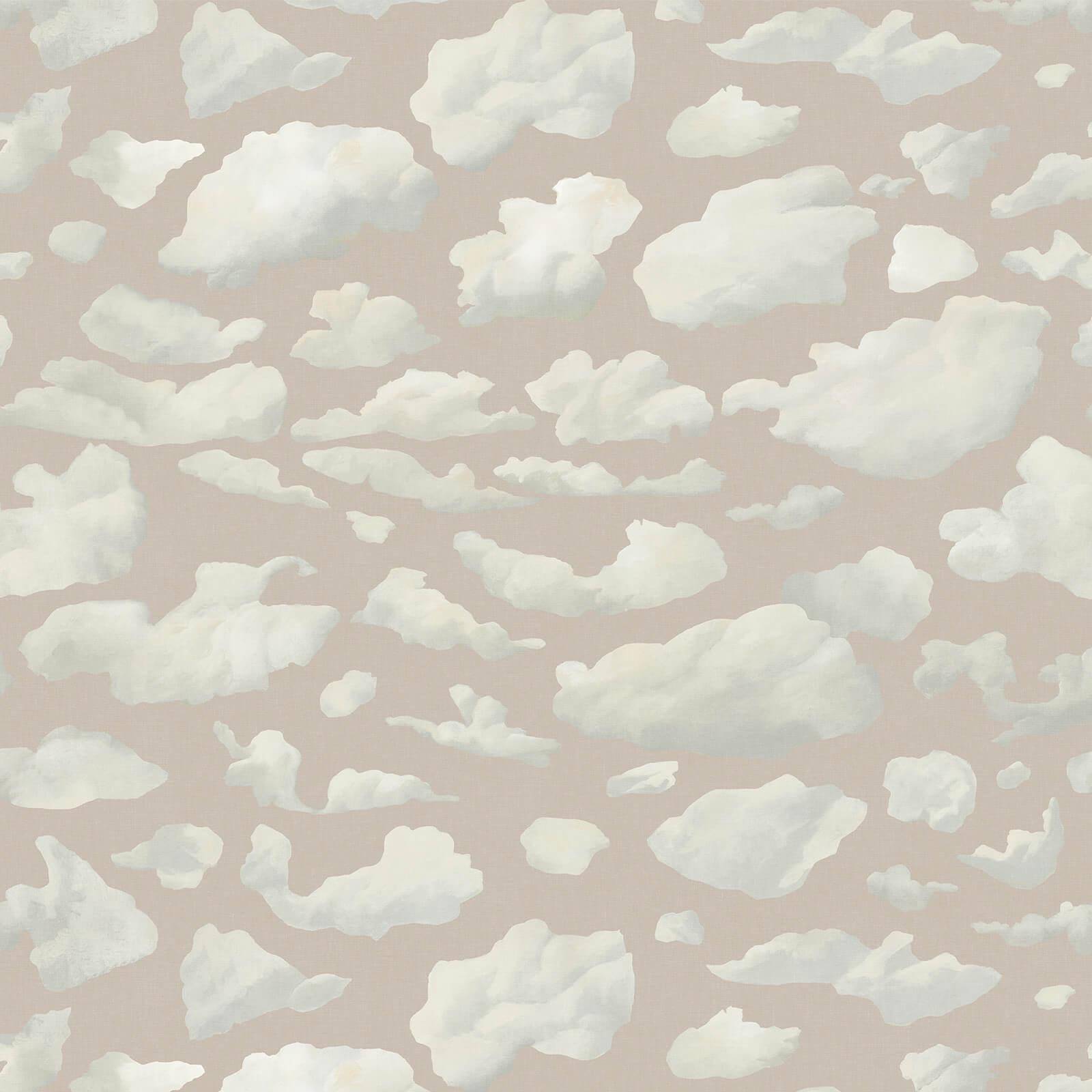 a pattern of clouds on a beige background