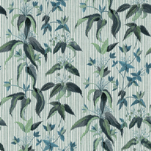 URTICA Wallpaper - Myrtle Stripe Sample