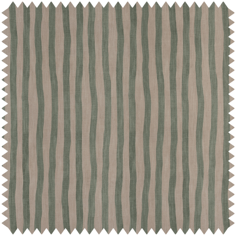 ARTIST'S STRIPE Cotton Linen - Sap & Alabaster Sample