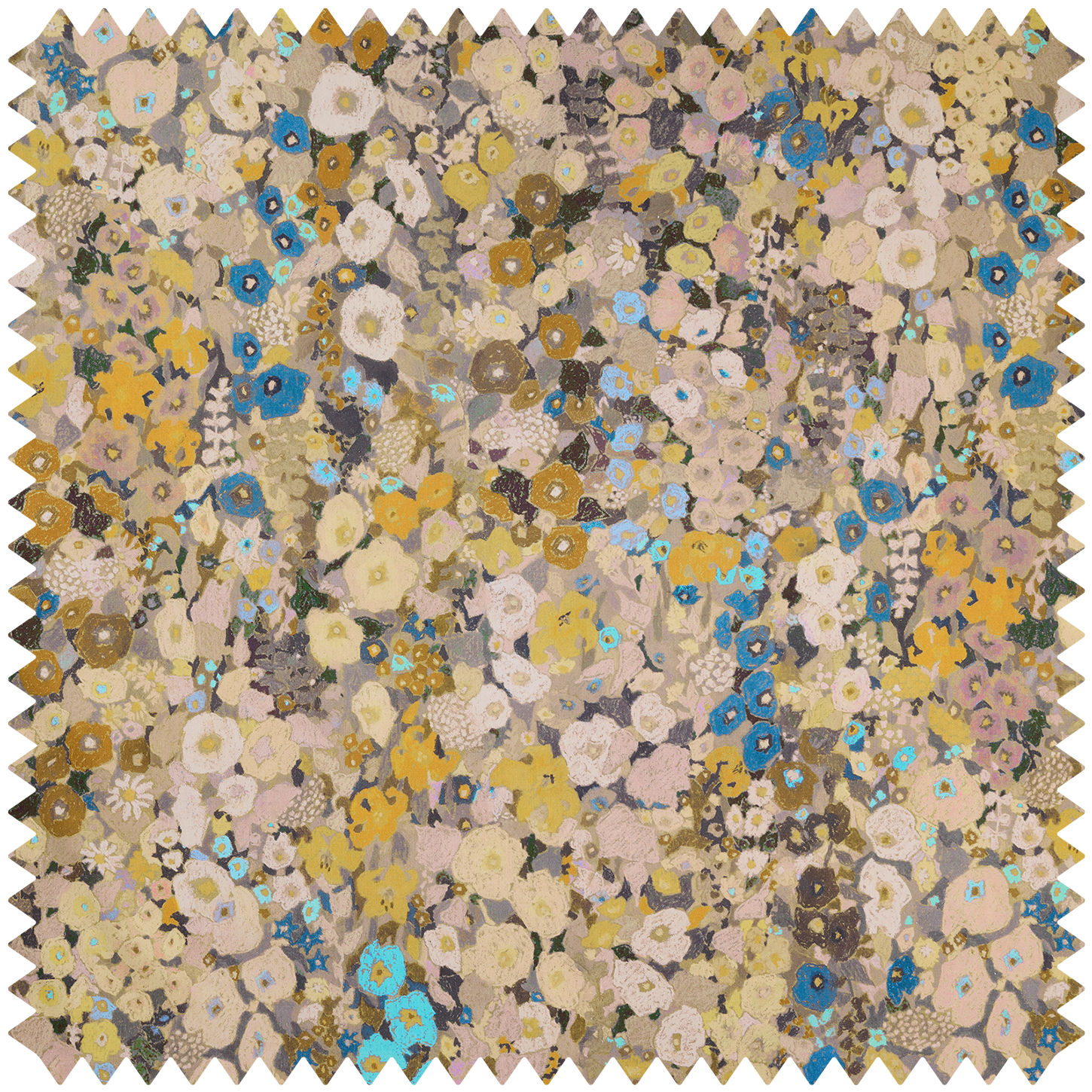 a colorful flower pattern on a black background