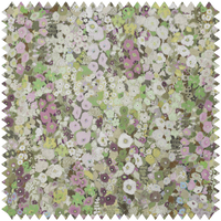 HOLLYHOCKS Cotton Linen - Meadow