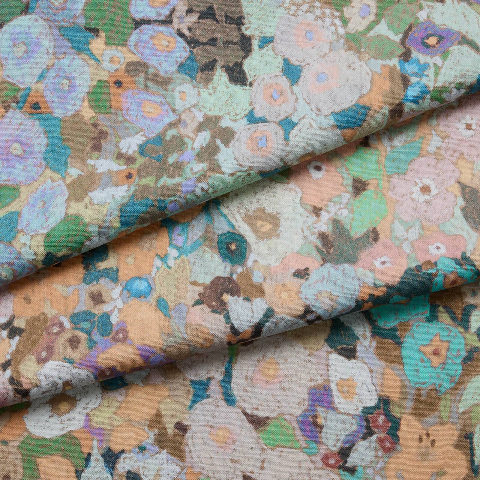 HOLLYHOCKS Cotton Linen - Prairie