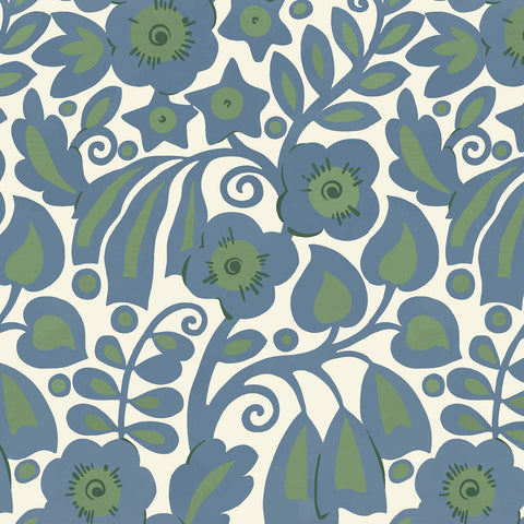 SYLVESTER Wallpaper - Delphinium Sample