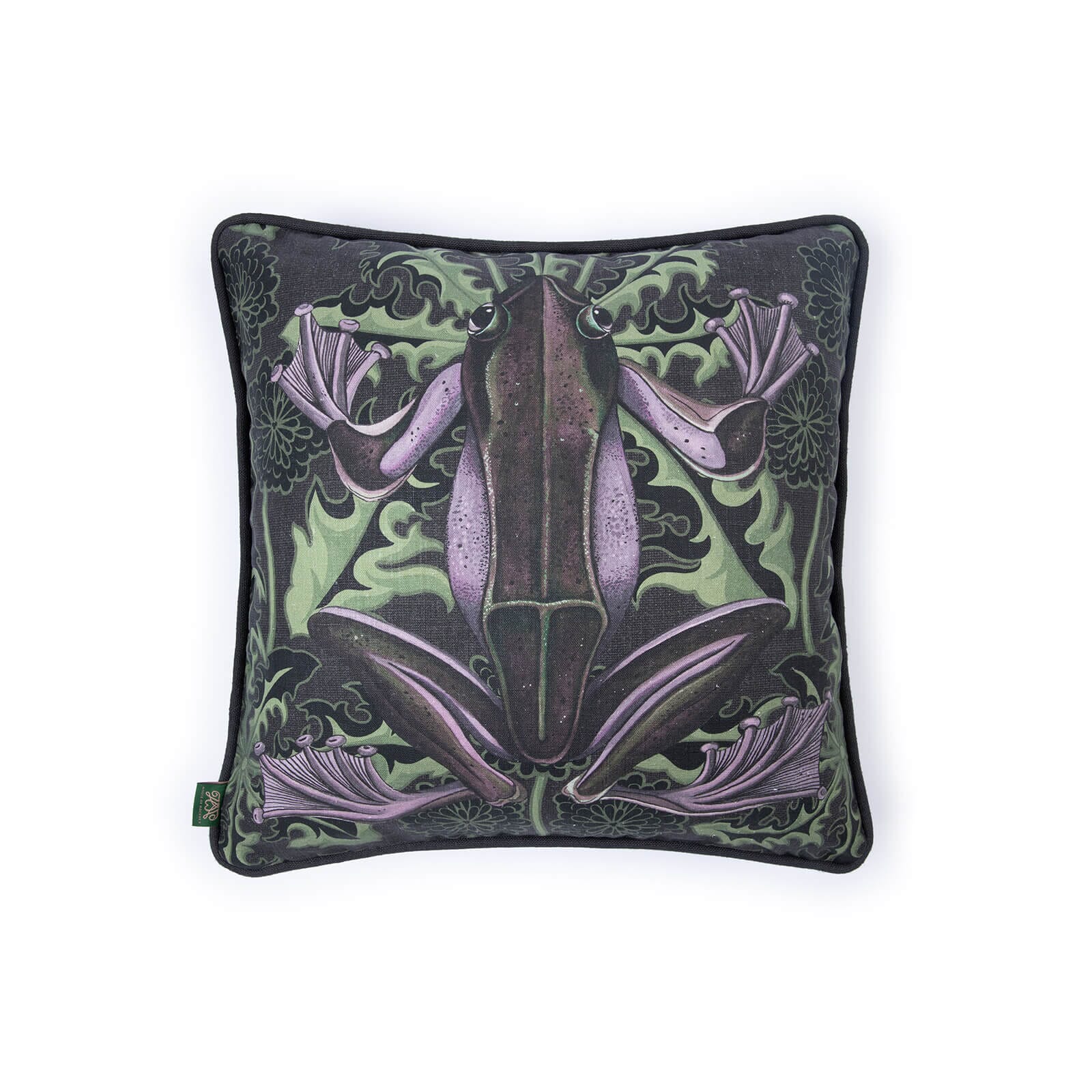 TARAXA AMPHIBIA Hemp Medium Piped Cushion - Noir