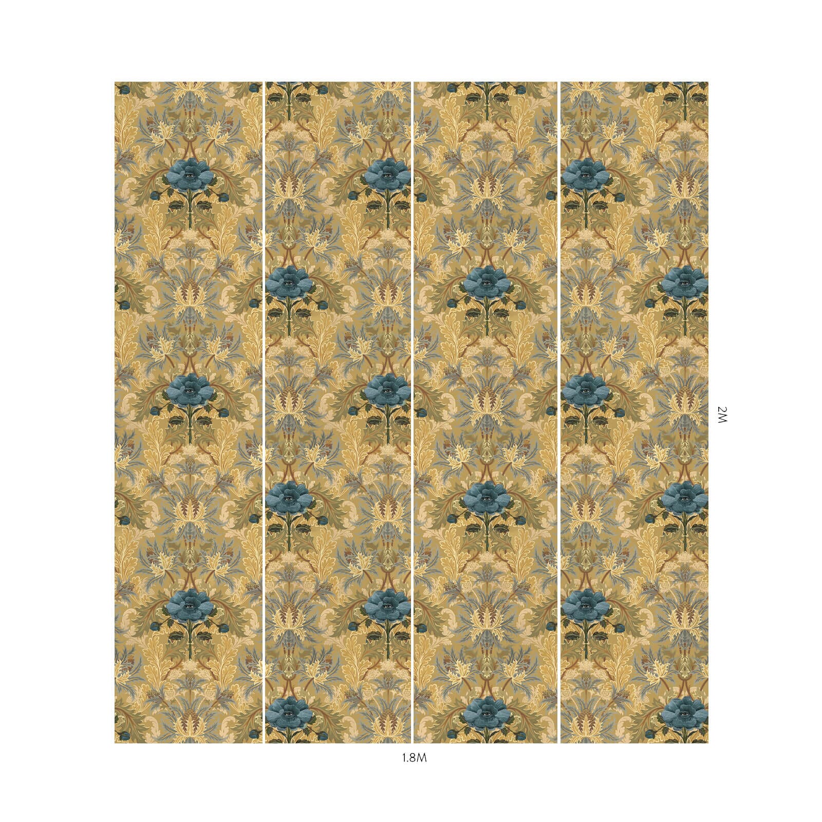 THE BLUE ROSE WEEPING Wallpaper Aurelian House of Hackney US